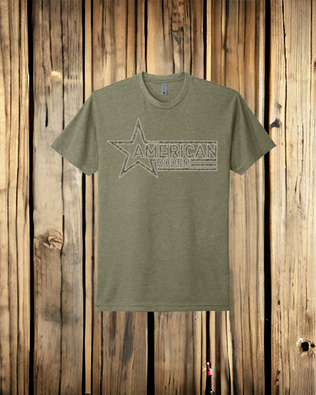 Olive Green Camo American T-Shirt