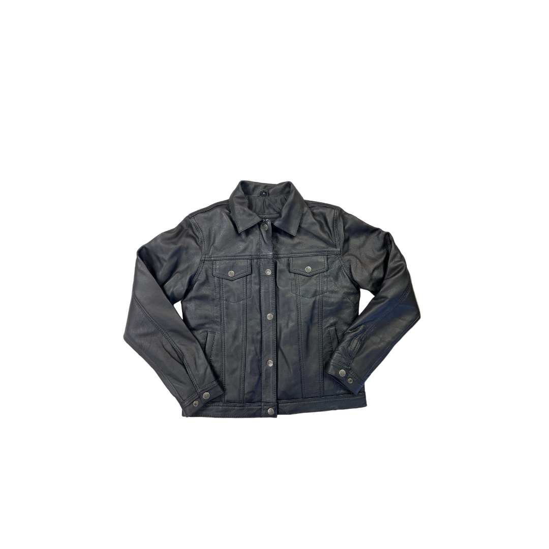 Black Ladies Leather Jacket