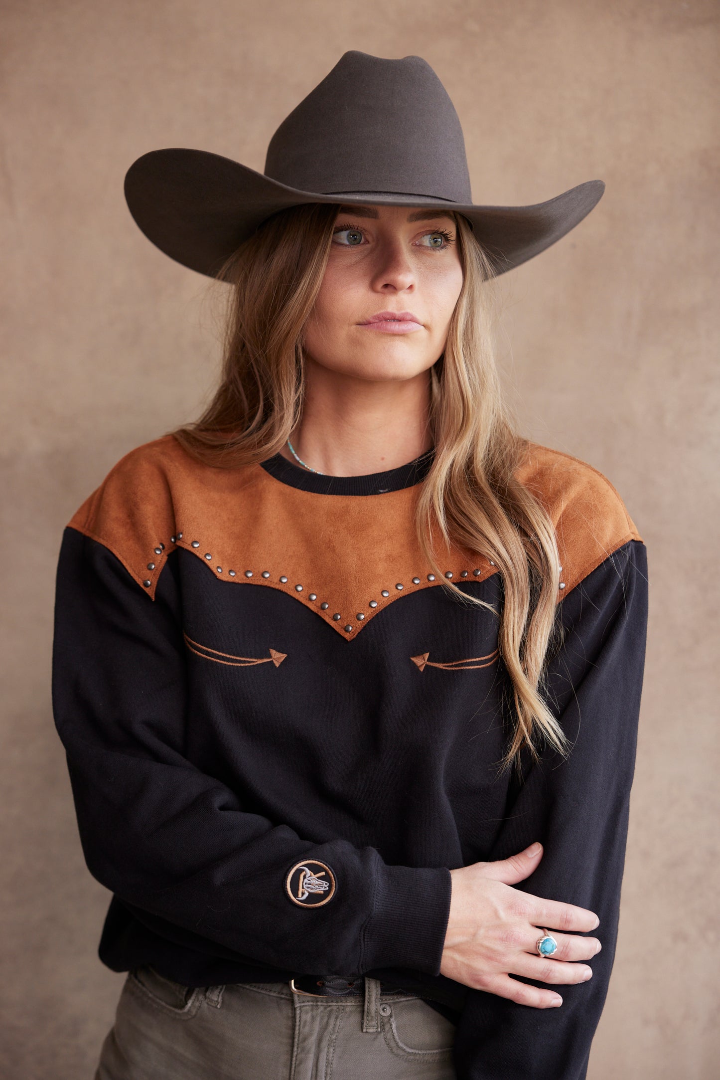 Teton Ridge Suede Crewneck