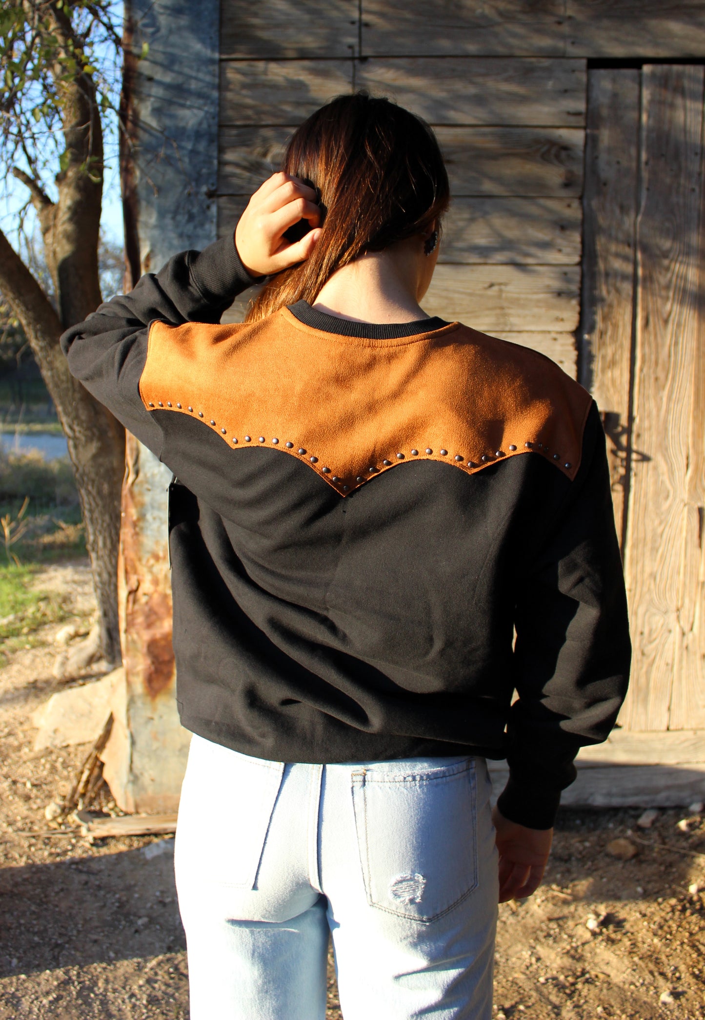 Teton Ridge Suede Crewneck