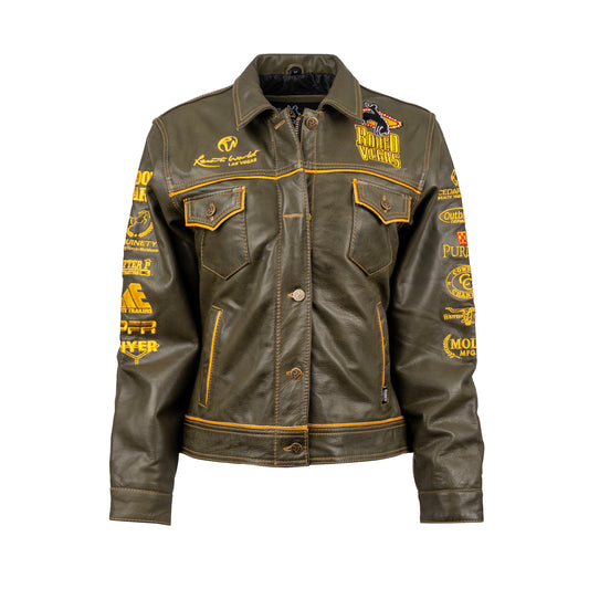 2025 Limited Edition Men's Olive Leather Jacket