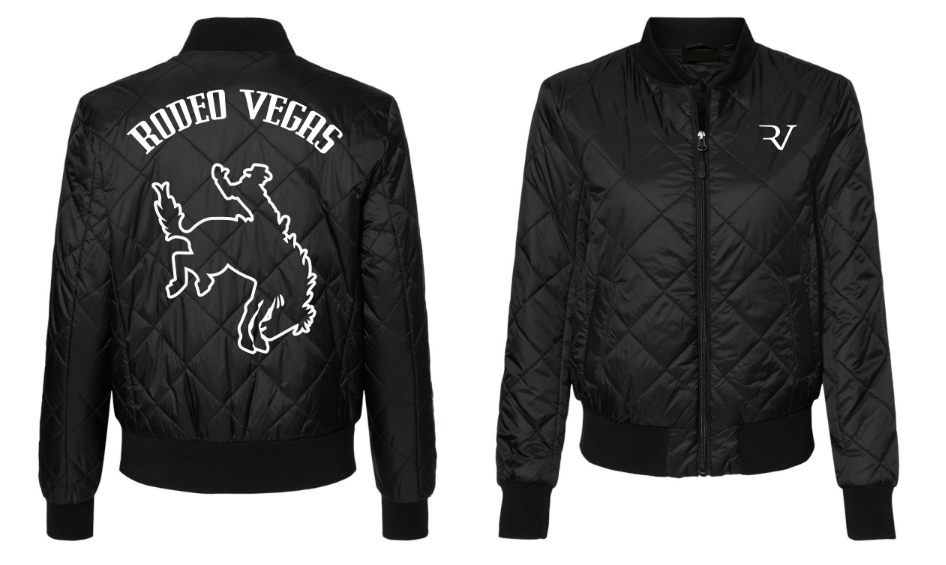 Ladies Black Bomber Jacket